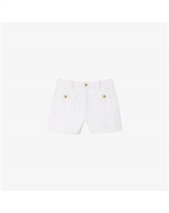 Шорты джинсовые с фирменной нашивкой, белый Sandro