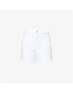 Шорты джинсовые-трапеция Dani с высокой посадкой, белый Paige