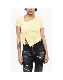 Асимметричный топ с воротником-поло, Yellow Dsquared2