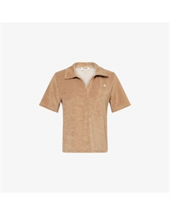 Зита полотенчатая короткорукавная трикотажная поло, коричневый 4th & reckless
