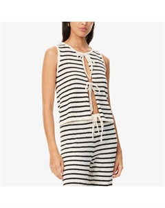 Топ Bria с полосками и завязками спереди вязаный, черно-белый 4th & reckless