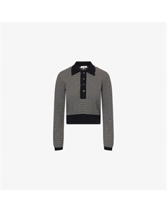 Джемпер-поло полосатый хлопковый, мультиколор Frame