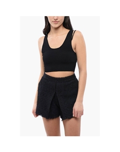 Вязаный укороченный топ PIXELED ICON, Black Dsquared2