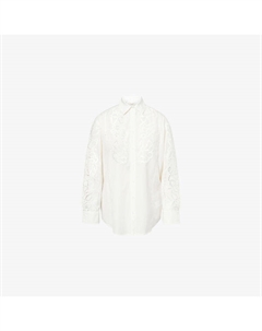 Рубашка хлопковая свободного кроя, белый Weekend max mara