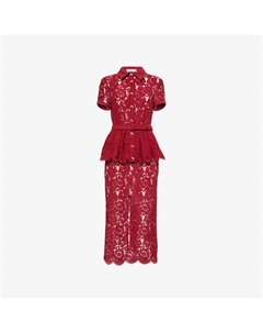 Платье кружевное, бургундия Self-portrait