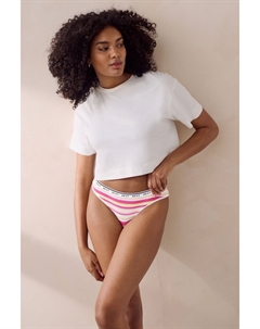 4 пары трусиков с логотипом из высококачественного хлопка, розовый Next