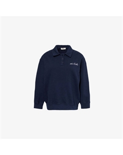 Поло-свитшот Clover из хлопкового джерси с вышитым логотипом, синий 4th & reckless