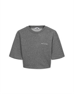 Футболка с принтом CROP EFFETTO LUMINESCENTE, цвет Grigio Scuro Melange Calliope