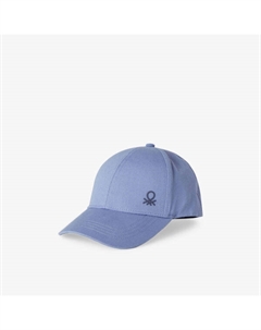 Бейсболка из хлопка с вышитым логотипом 1-6 лет, голубой Benetton