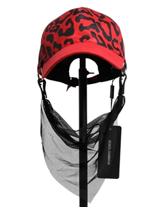 Бейсболка женская из красного хлопка с 6 панелями, черный/красный Dolce&gabbana