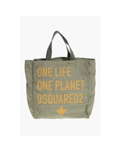 Сумка-тоут из нейлона OLOP с принтом спереди, Army Dsquared2