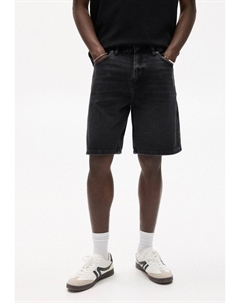Джинсовые шорты STANDARD, цвет Mottled Black Pull & bear