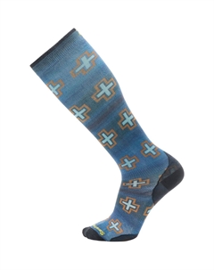 Носки для сноуборда и лыж Zero Cushion с принтом Paths Crossed OTC, синий Smartwool