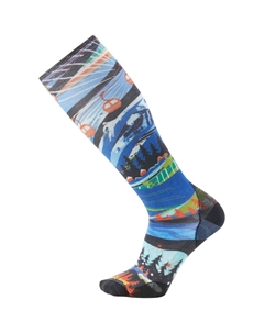 Гольфы для лыж без подкладки с принтом Skication OTC, синий Smartwool