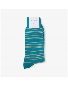 Носки из смесового хлопка полосатые, зеленый Paul smith