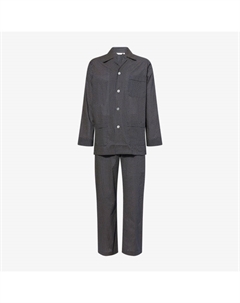 Пижама Nelson из хлопка в полоску, синий Derek rose