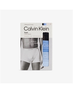 Набор трусов Icon из хлопка с эластичной посадкой, сине-голубой Calvin klein