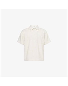 Жаккардовая рубашка свободного кроя из хлопковой смеси, белый Frame