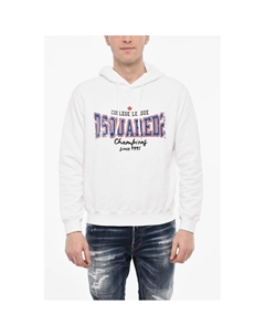 Хлопковая толстовка с капюшоном и крупным логотипом, White Dsquared2