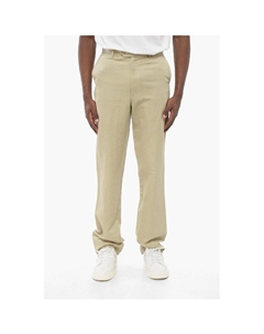 ID Хлопковые и льняные брюки-чинос IDENTITY, Green Corneliani