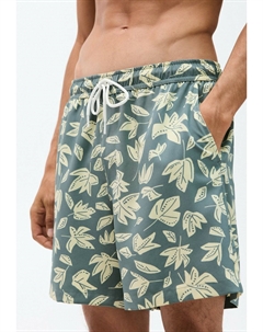 Пляжные шорты LEAF, зеленый Pull & bear