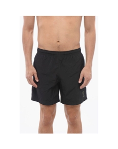 Вышитый логотип SKULL Шорты для плавания, Black Alexander mcqueen