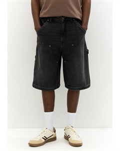 Джинсовые шорты, черный Pull & bear