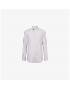 Рубашка из хлопка приталенного кроя с отложным воротником на пуговицах, серый Paul smith