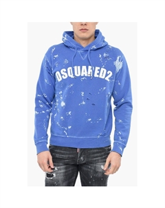 Толстовка с капюшоном D2 GOTH FOAM с эффектом потертости, Blue Dsquared2