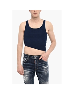 Укороченный трикотажный топ асимметричного кроя, Blue Dsquared2
