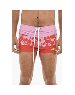 Плавки-шорты с логотипом и цветочным мотивом, Bicolor Dsquared2