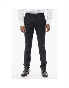 Брюки из смесовой шерсти в клетку со шлевками для ремня, Blue Corneliani