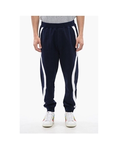 Контрастные полоски, свободный крой, хлопковые джоггеры с начесом, Blue Dsquared2