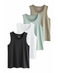 Майка 4 PACK REGULAR FIT, белый Next