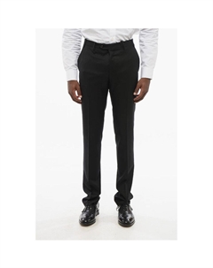 Брюки ACADEMY из натуральной шерсти со скрытой застежкой, Black Corneliani