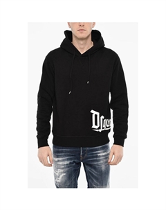Хлопковая толстовка с капюшоном и готическим принтом логотипа, Black Dsquared2