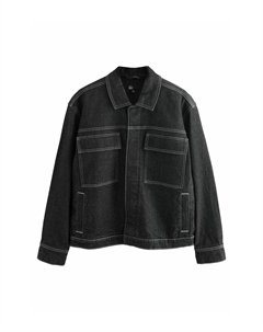 Джинсовая куртка CONTRAST STITCHED, черный Next