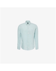 Рубашка льняная приталенного кроя, зеленый Hackett