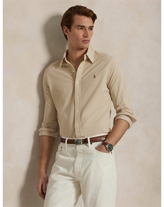 Рубашка Oxford из трикотажа бежевый Polo ralph lauren