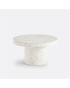 Стол журнальный из терраццо Madina белый Laredoute