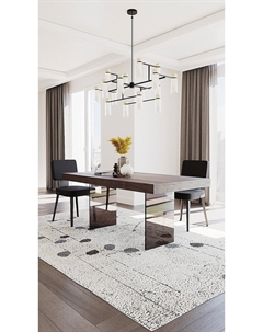 Стол обеденный на 8 персон бежевый Laredoute