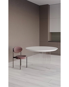 Стол обеденный круглый на 5 персон белый Laredoute
