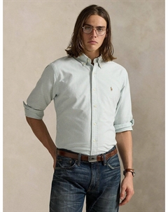 Оксфордская рубашка в полоску Custom Fit зеленый Polo ralph lauren