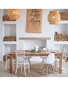 Обеденный стол из отборного массива манго каштановый So'home