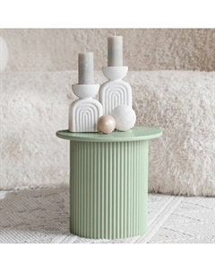 Журнальный столик с рифлным основанием в пастельном цвете зеленый So'home