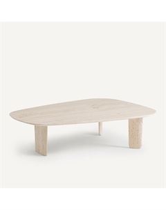 Столик журнальный из травертина Dolmena бежевый Am.pm.