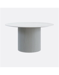 Журнальный столик с рифлным основанием в шпоне 80 см белый So'home