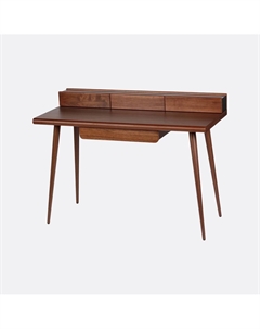 Стол письменный с шпоном ореха в стиле мидсенчури каштановый Laredoute
