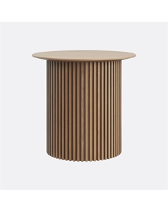 Журнальный столик с рифлной основой в шпоночной отделке 40 см бежевый So'home
