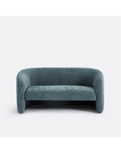 2-местный диван в обивке из шенилла LANDINE синий La redoute interieurs